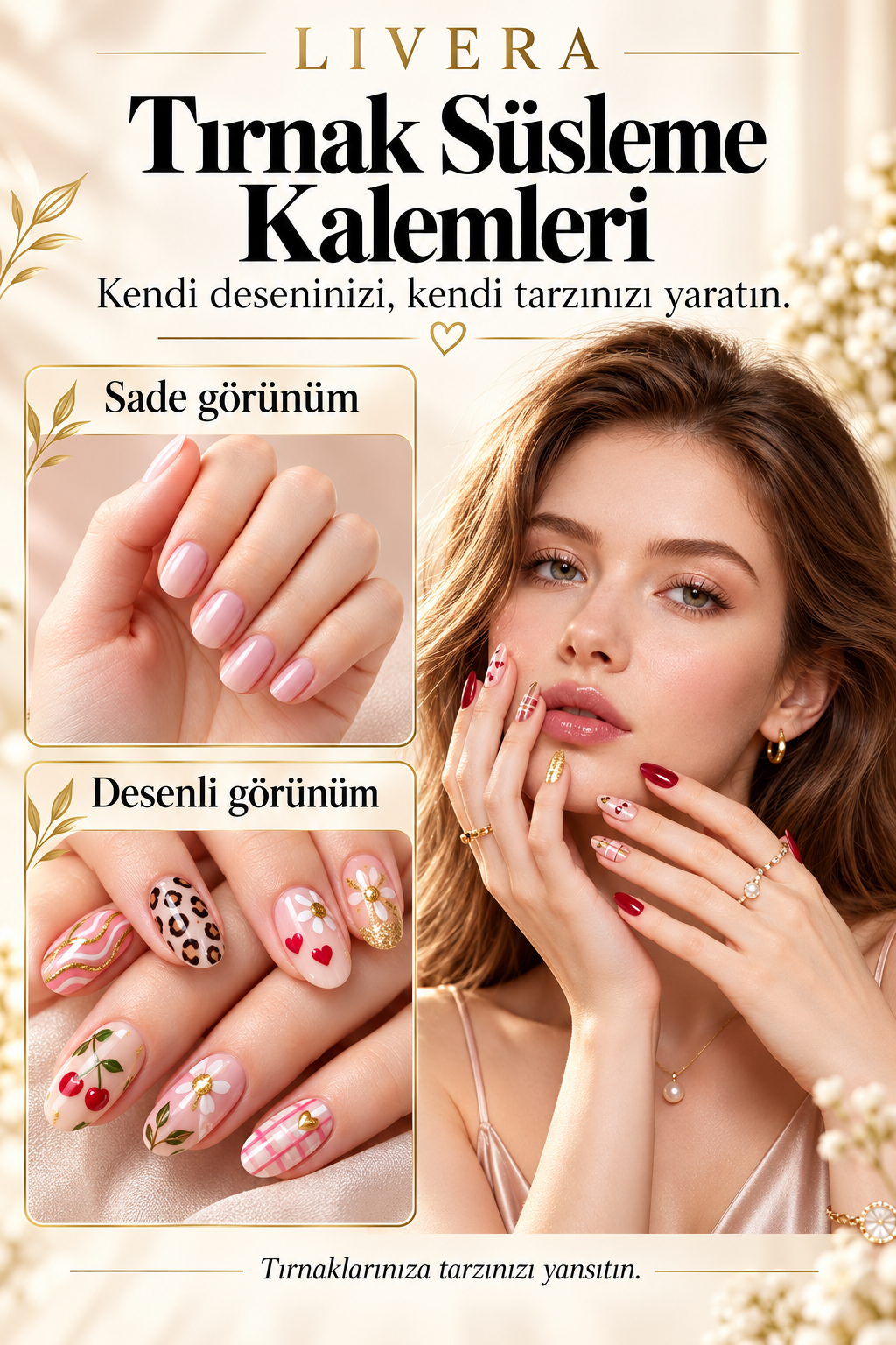 CLAW 12 Renk Nail Art Tırnak Süsleme Kalemi Seti